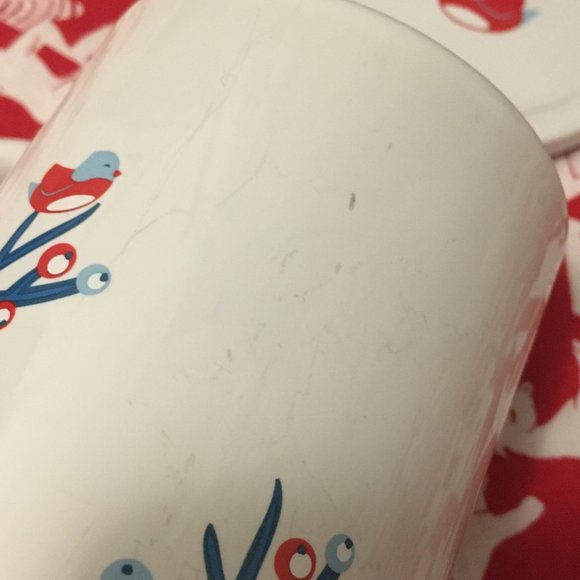 David's Tea Retired White Berries Bird Nordic Mug with Infuser and Lid 2014 - Picture 9 of 11